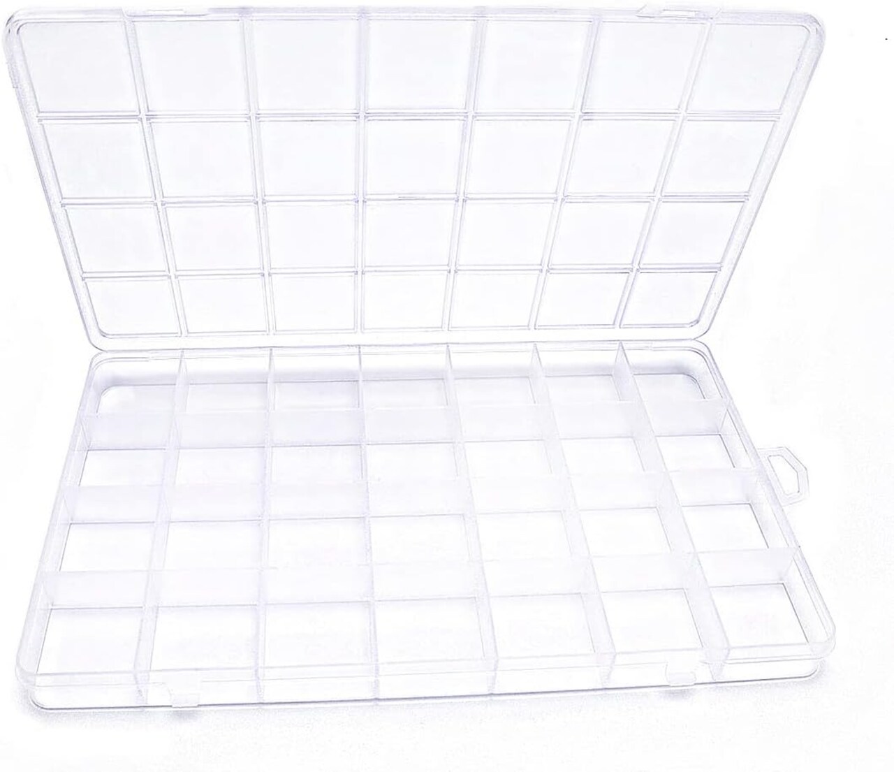 28 Grids Plastic Bead Organizer Box, Organizer Container Storage Box, Dividers for bead arts and crafts.